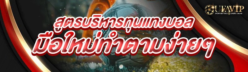สูตรบริหารทุนแทงบอล มือใหม่ทำต